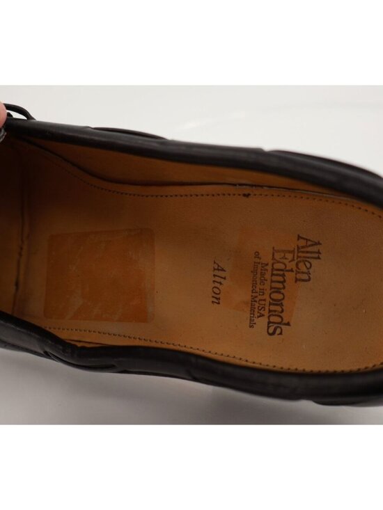Allen Edmonds Alton Loafers Men\'s Size 11.5 B Black Leather Kittie Bow Tie Shoe main image 5